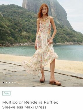 Floral Print Spaghetti Strap Summer Maxi Dress - Multicolor